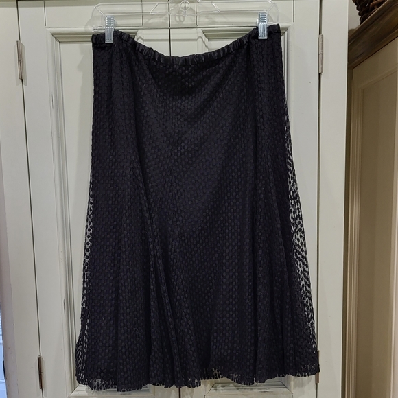 Coldwater Creek Black Netting skirt - Picture 2 of 8